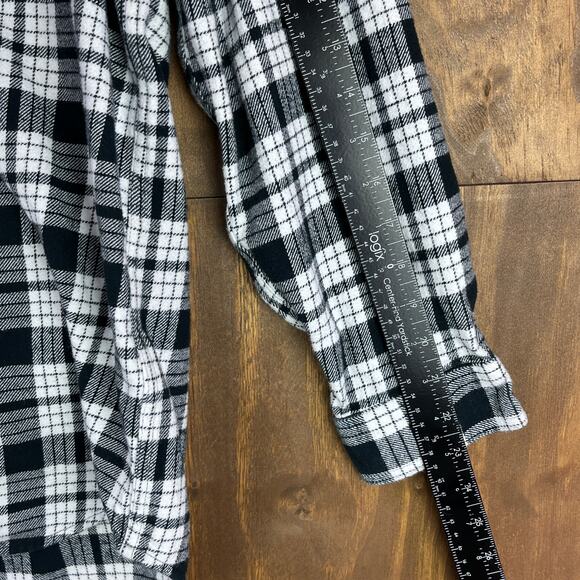 Anchorage Expedition Mens Shirt Black White Plaid Cotton Flannel Outdoors Large - Picture 9 of 12